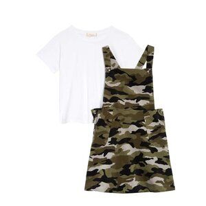🎁 WALKING ON SUNSHINE Corduroy Pinafore & Tee Set